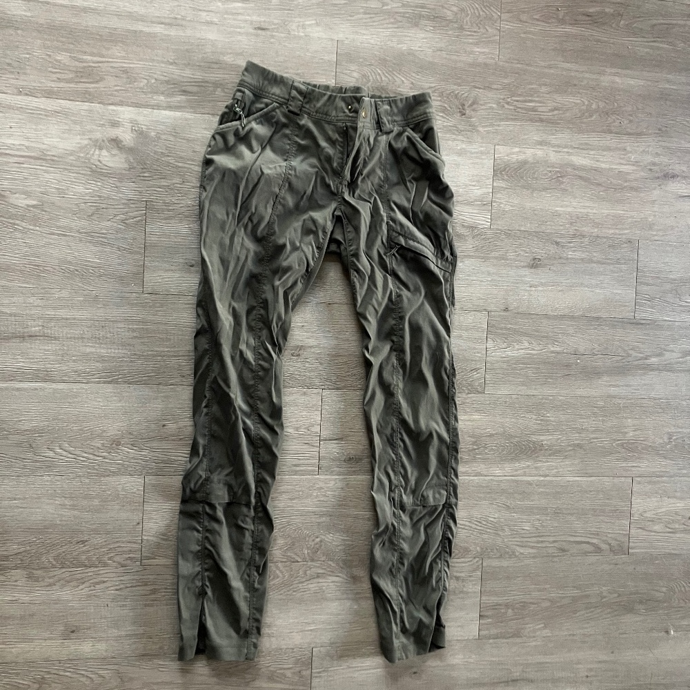 Duluth Dry on the Fly Slim Leg Women's Pants 2x33 - olive green